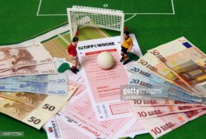 betting slips and money